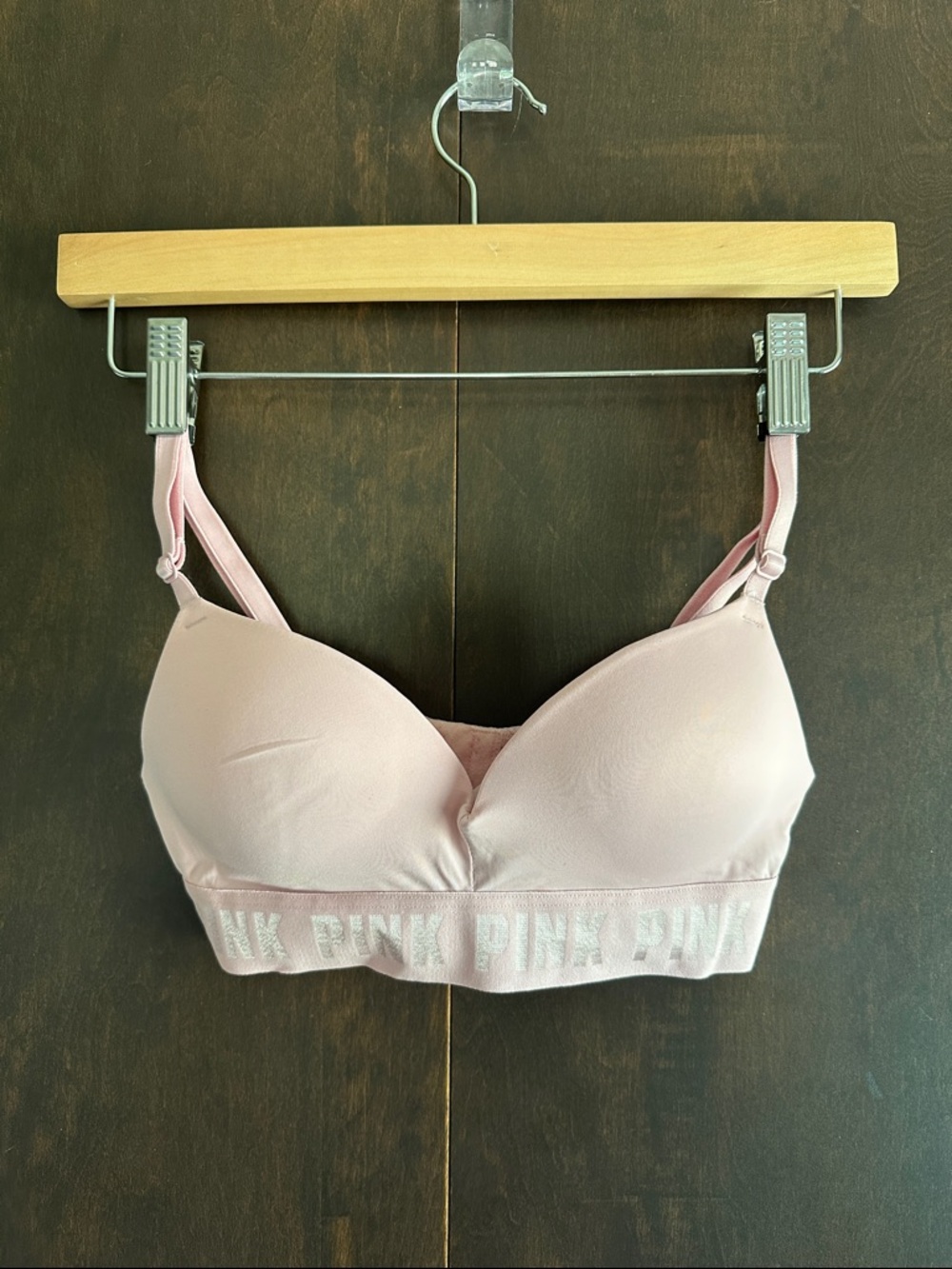 PINK Victoria's Secret Pale Pink Wireless Lightly Padded Bralette